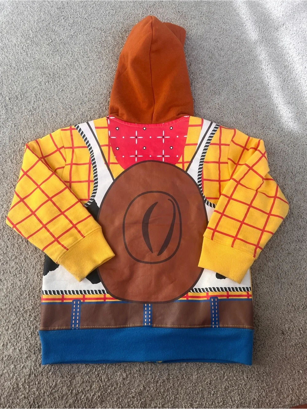 Disney Woody-Inspired Yellow, Brown & Blue Hooded Costume Jacket